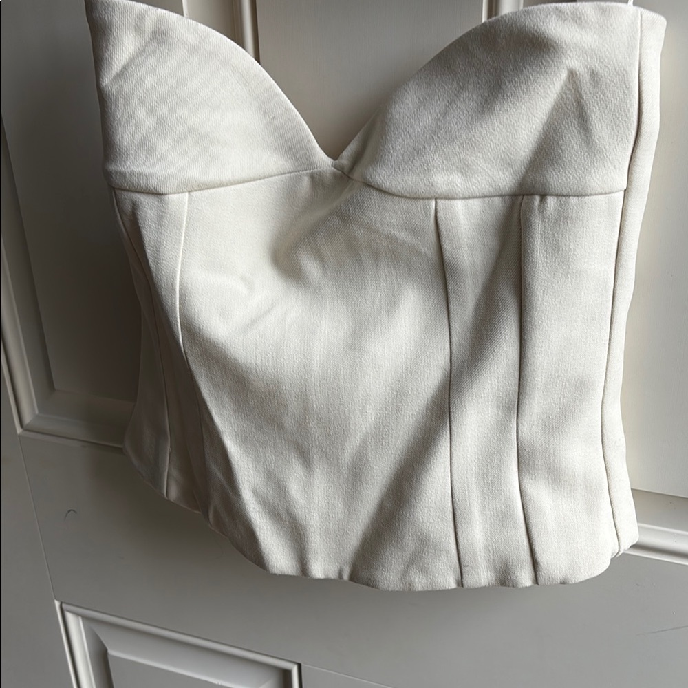 Zara Cream Satin Top